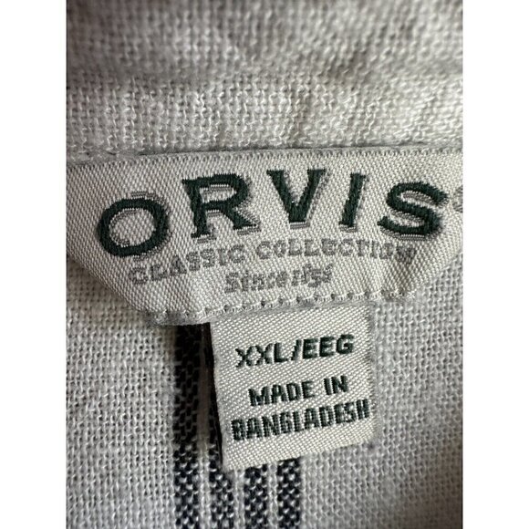 Orvis Ladies Women's Long Sleeve Button Front Linen Blend Top Shirt Size XXL  2X - Picture 3 of 12